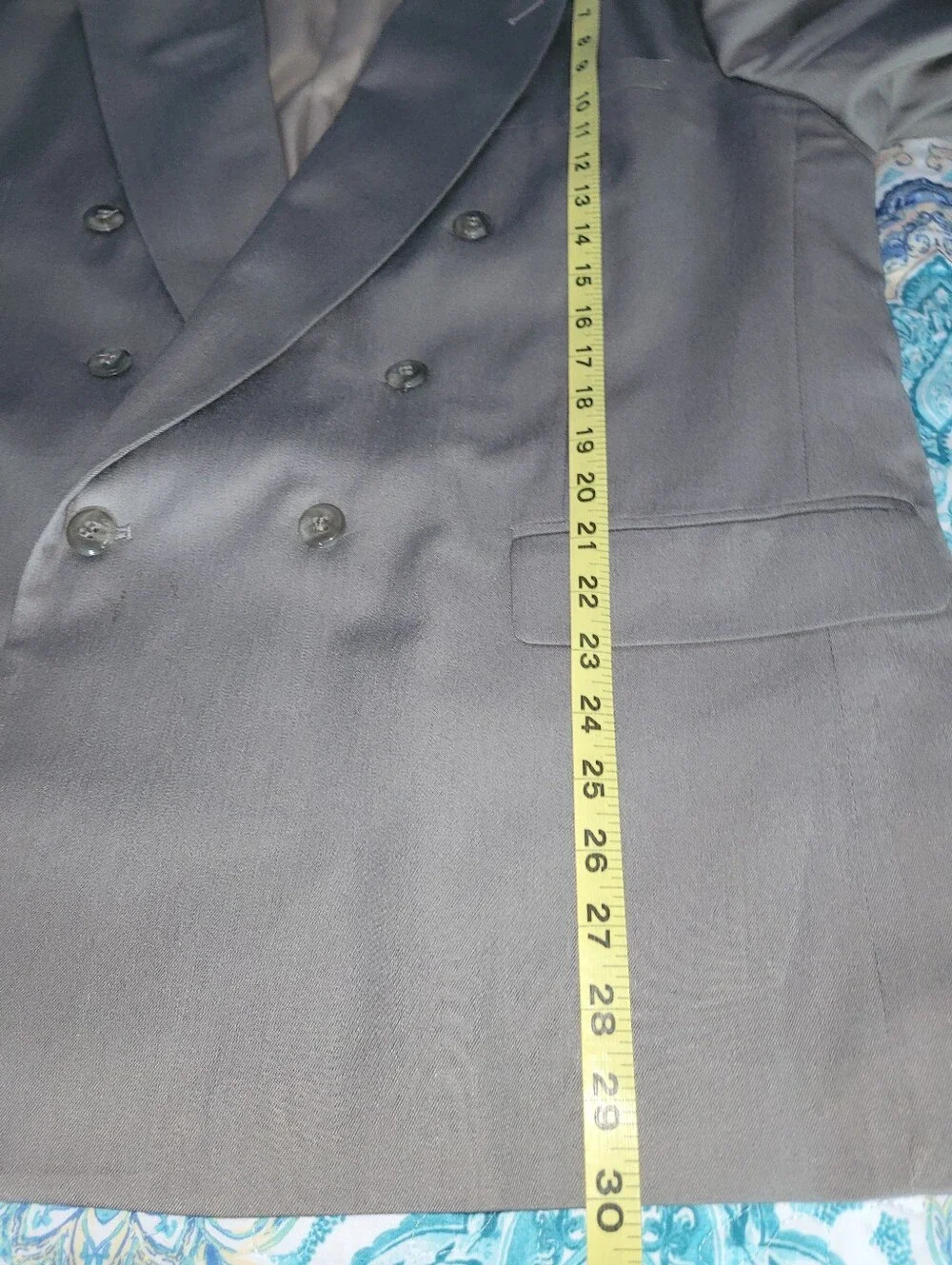 Savane Men's Double Breasted Suit Jacket